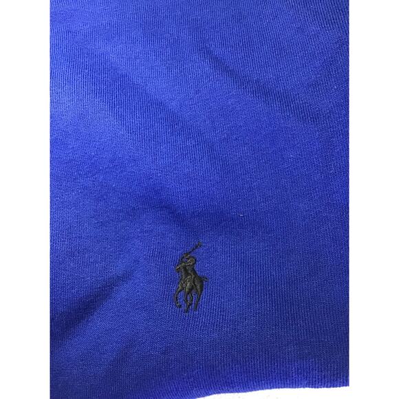 Ralph Lauren Polo Mens Mock Neck Zip up Sweat Jacket Sz. XL Blue/Black EUC - Picture 8 of 11